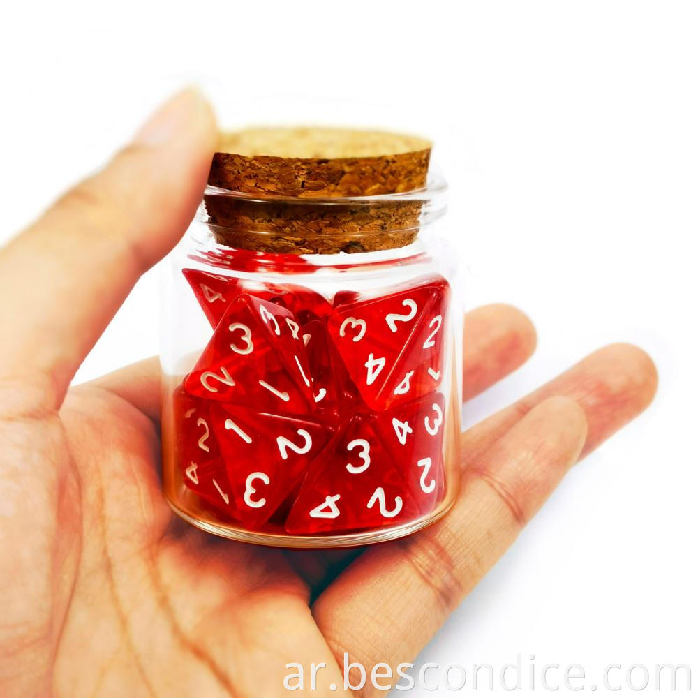 Roleplaying Red Gem D4 Dice Set